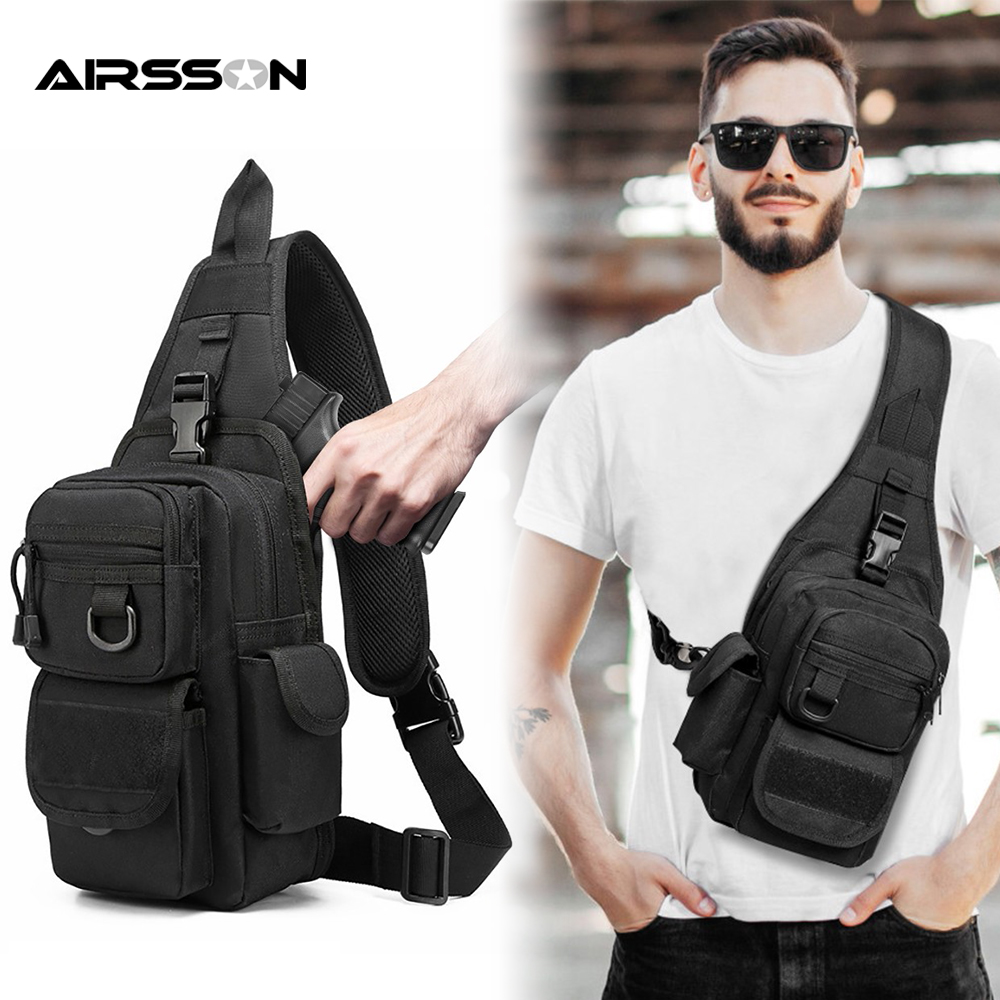 Tas Pistol taktis, Sarung Pist - Edc Concealed Carry Sling Bag ulasan dan harga